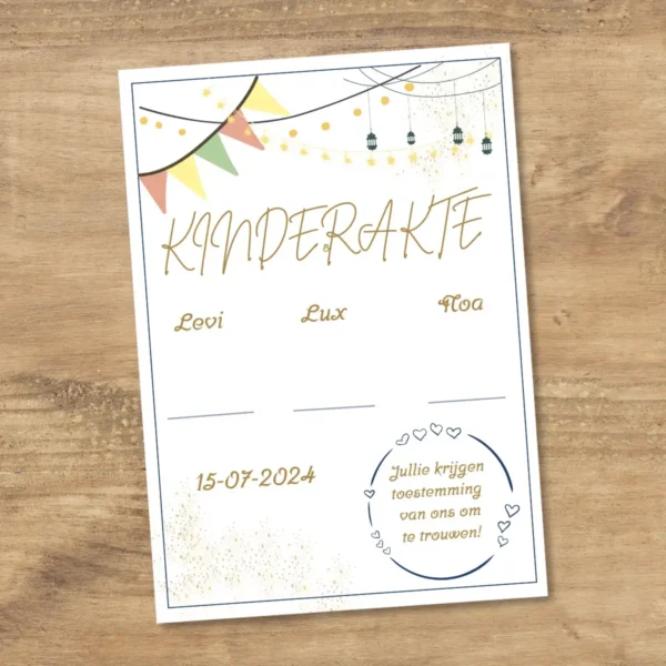 Kinderakte liefdesfeestje - Afbeelding 2